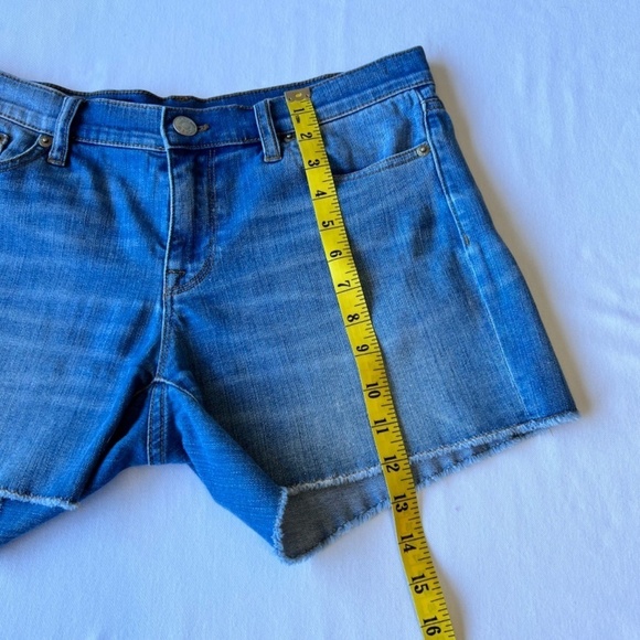 J. Crew Indigo Denim raw hem shorts with stretch - Picture 5 of 10